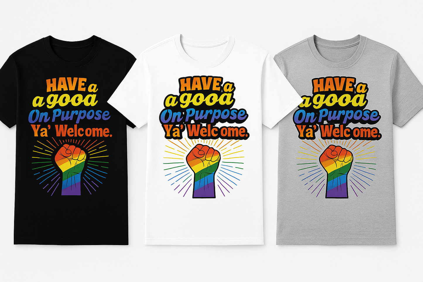 Have A Good Day On Purpose Pride Fist t-shirt