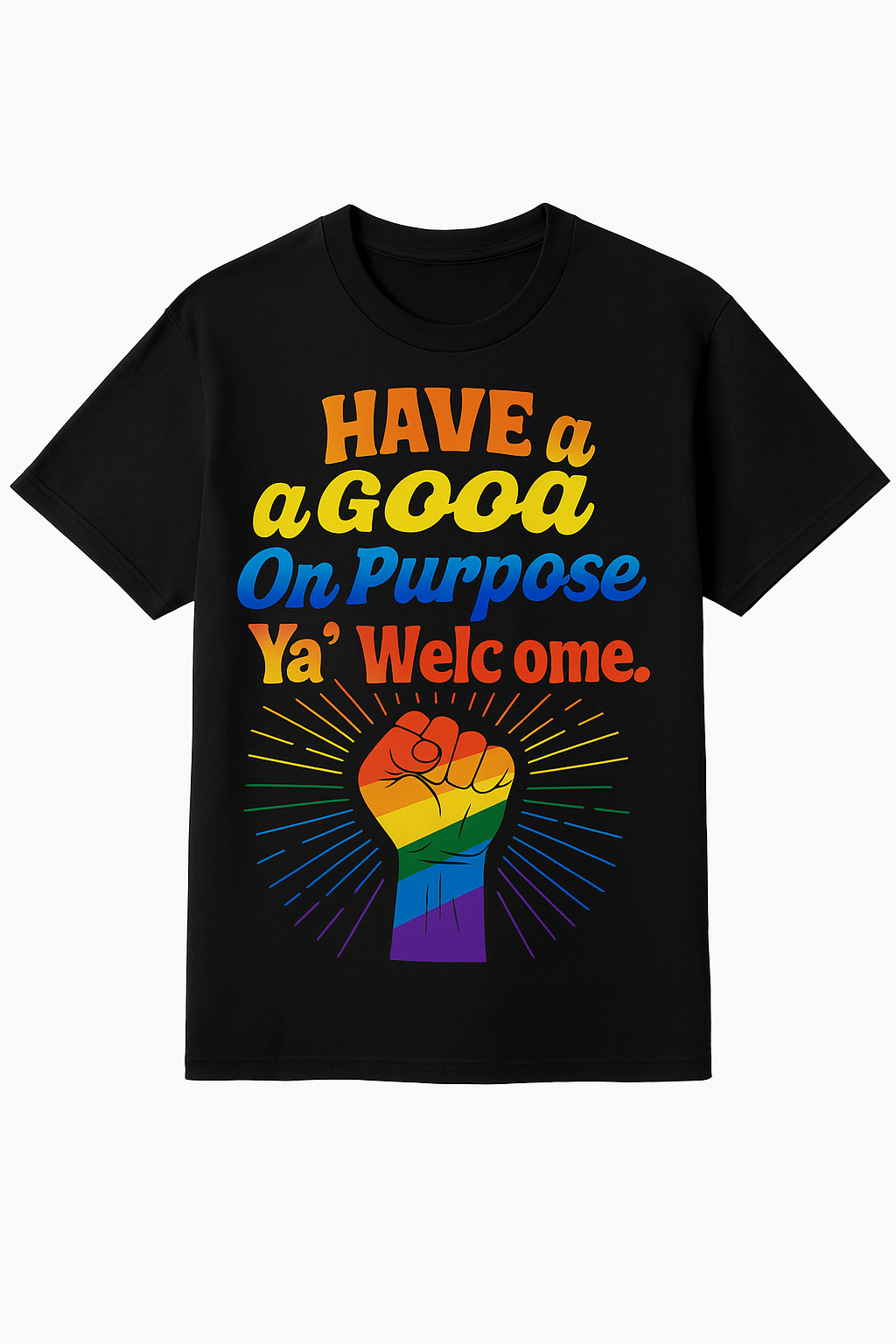 Have A Good Day On Purpose Pride Fist t-shirt
