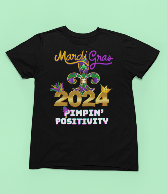 Pimpin’ Positivity Mardi Gras Tee